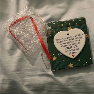 NEW IN BOX Heart-Shaped Thank You Ornament